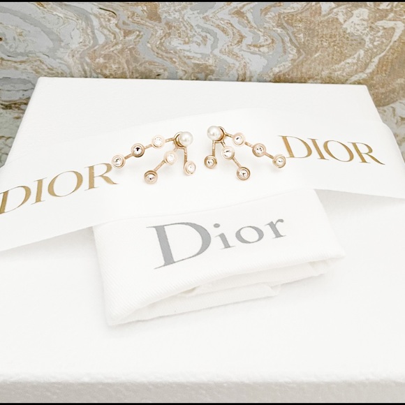 Christian Dior Mise En Dior Pearl Crystal Earrings - Picture 1 of 13